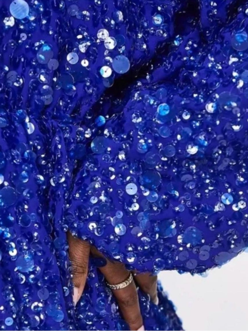 ASOS Royal Blue Sequin Mini Dress SIZE 12 - Picture 3 of 3